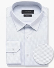 Koszula Męska Elegancka Błękitna we Wzorki Slim Fit Viadi Polo