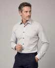 Koszula Męska Elegancka Biała we Wzorki Slim Fit Viadi Polo
