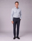 Koszula Męska Elegancka Błękitna we Wzorki Slim Fit Viadi Polo