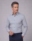 Koszula Męska Elegancka Błękitna we Wzorki Slim Fit Viadi Polo