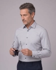Koszula Męska Elegancka Błękitna we Wzorki Slim Fit Viadi Polo
