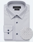 Koszula Męska Elegancka Błękitna we Wzorki Slim Fit Viadi Polo