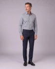 Koszula Męska Elegancka Szara we Wzorki Slim Fit Viadi Polo