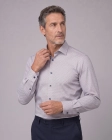 Koszula Męska Elegancka Biała we Wzorki Regular Viadi Polo