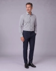 Koszula Męska Elegancka Szara we Wzorki Regular Viadi Polo