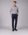 Koszula Męska Elegancka Szara we Wzorki Regular Viadi Polo