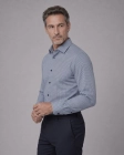 Koszula Męska Elegancka Granatowa we Wzorki Regular Viadi Polo