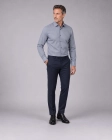 Koszula Męska Elegancka Granatowa we Wzorki Regular Viadi Polo
