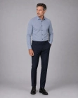 Koszula Męska Elegancka Granatowa we Kratkę Regular Viadi Polo