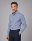 Koszula Męska Elegancka Granatowa we Kratkę Regular Viadi Polo