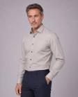 Koszula Męska Elegancka Beżowa we Wzorki Regular Viadi Polo L296