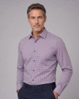 Koszula Męska Elegancka Czerwona we wzorki Regular Viadi Polo