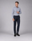 Koszula Męska Elegancka Granatowa we wzorki Regular Viadi Polo