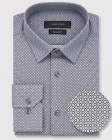 Koszula Męska Elegancka Szara we Wzorki Regular Viadi Polo