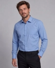 Koszula Męska Elegancka Gładka Niebieska w Kroju Regular Laviino