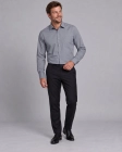 Koszula Męska Elegancka Gładka Szara w Kroju Regular Laviino