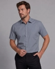 Koszula Męska Elegancka Gładka Szara w Kroju Regular Laviino