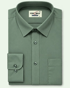 Koszula Męska Elegancka Gładka Zielona Regular Formax L319