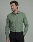 Koszula Męska Elegancka Gładka Zielona Regular Formax