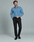 Koszula Męska Elegancka Gładka Granatowa Regular Formax