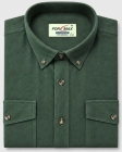 Koszula Męska Flanelowa Casual Zielona Regular Formax