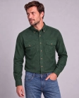 Koszula Męska Flanelowa Casual Zielona Regular Formax