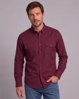 Koszula Męska Flanelowa Casual Bordowa Regular Formax