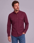 Koszula Męska Flanelowa Casual Bordowa Regular Formax