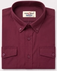 Koszula Męska Flanelowa Casual Bordowa Regular Formax