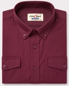 Koszula Męska Flanelowa Casual Bordowa Regular Formax L326
