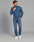 Koszula Męska Flanelowa Casual Granatowa Regular Formax