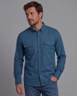 Koszula Męska Flanelowa Casual Granatowa Regular Formax
