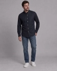 Koszula Męska Flanelowa Casual Gładka Czarna Regular Benzo