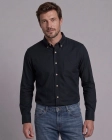 Koszula Męska Flanelowa Casual Gładka Czarna Regular Benzo