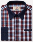 Koszula Męska Casual Czerwona w Kratę Regular Formax
