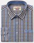 Koszula Męska Casual Niebieska w Kratę Regular Formax