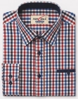 Koszula Męska Casual Czerwona w Kratę Regular Formax