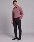 Koszula Męska Elegancka Gładka Różowa Indyjski Róż Slim Fit Viadi Polo