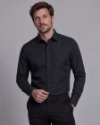Koszula Męska Elegancka Gładka Czarna Slim Fit Viadi Polo