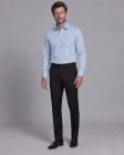 Koszula Męska Elegancka Gładka Niebieska Slim Fit Viadi Polo