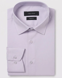 Koszula Męska Elegancka Gładka Fioletowa Lilowa Slim Fit Viadi Polo L411