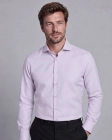 Koszula Męska Elegancka Gładka Fioletowa Lilowa Slim Fit Viadi Polo