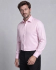 Koszula Męska Elegancka Gładka Różowa Pudrowy Róż Slim Fit Viadi Polo