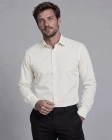 Koszula Męska Elegancka Gładka Ekri Ecru Slim Fit Viadi Polo