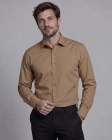 Koszula Męska Elegancka Gładka Karmelowa Slim Fit Viadi Polo