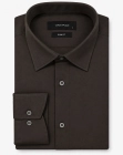 Koszula Męska Elegancka Gładka Brązowa Slim Fit Viadi Polo