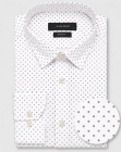 Koszula Męska Elegancka Biała we Wzorki Slim Fit Viadi Polo
