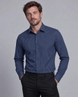 Koszula Męska Elegancka Granatowa w Paski Slim Fit Viadi Polo