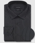 Koszula Męska Elegancka Czarna w Paski Slim Fit Viadi Polo