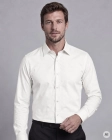 Koszula Męska Elegancka Gładka Biała Slim Fit Koneser